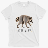 Stay Weird Jimothy The Raccoon Viral Funny T-Shirt - White