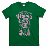 Support Your Local Witches Retro Halloween Vintage T-Shirt - Irish Green