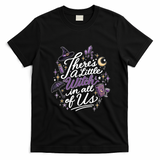 There's A Little Witch In All Of Us Halloween Witchy T-Shirt - Black