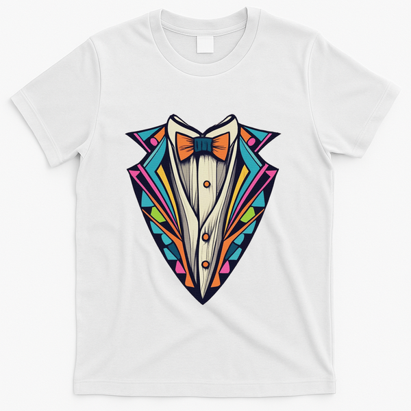 Tuxedo Costume Cute Colorful Tux. T-Shirt - White
