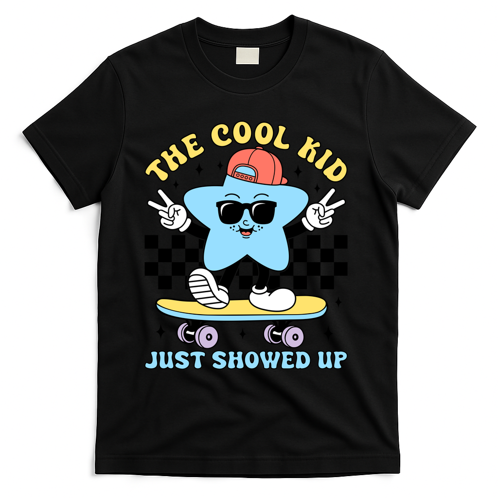 The Cool Kid Just Showed Up Back To School T-Shirt - Black