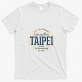 Taipei City of Azaleas Vintage Graphic Art T-Shirt - White