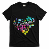 Tie Dye Lunch Lady Cafeteria Staff Welcome Back To School T-Shirt - Black
