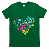 Tie Dye Lunch Lady Cafeteria Staff Welcome Back To School T-Shirt - Green