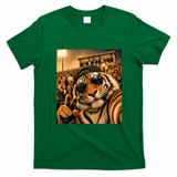 Tiger Funny Selfie Vintage Game Day Cool Mascot Baseball T-Shirt - Irish Green