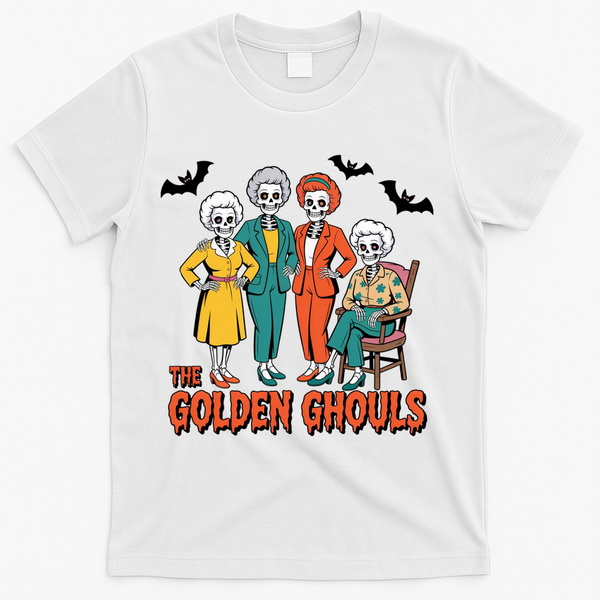 The Golden Ghouls Girls Halloween Funny Classic TV Show Spoof T-Shirt - White