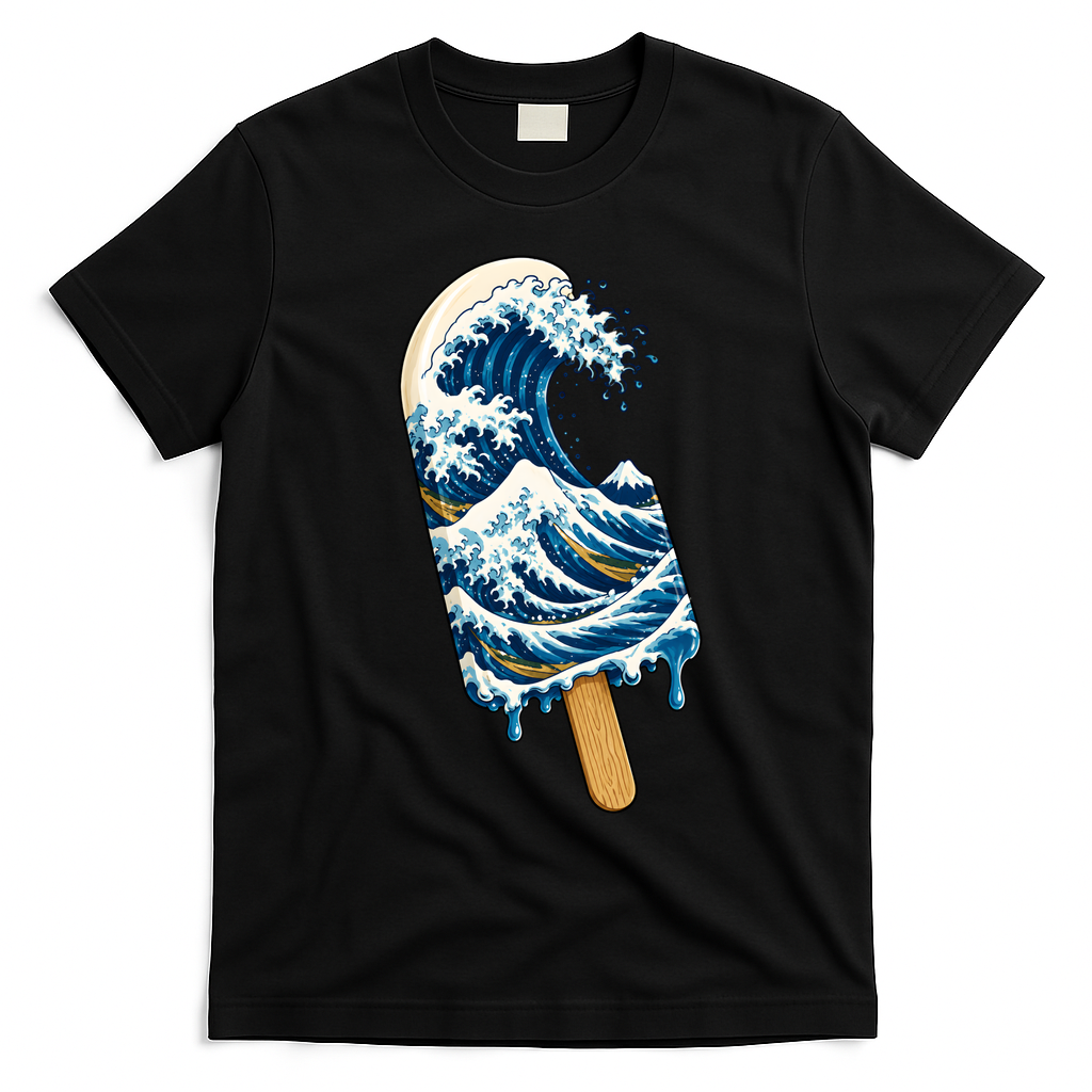 The Great Popsicle Off Kanagawa T-Shirt - Black