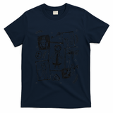 Thriller Horror And Cat Coraline Aesthetic T-Shirt - Navy Blue