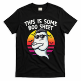 This Is Some Boo Sheet Funny Retro Halloween Ghost T-Shirt - Black