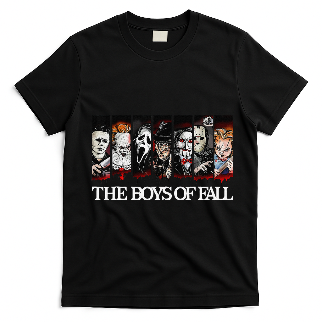 The Of Fall Vintage Scary Horror Movie Halloween Autumn T-Shirt - Black
