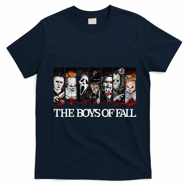 The Of Fall Vintage Scary Horror Movie Halloween Autumn T-Shirt - Navy Blue