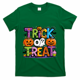 Trick Or Treat Halloween Cool Logo T-Shirt - Green