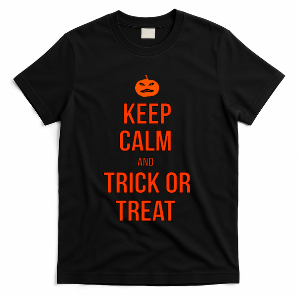 Keep Calm And Trick Or Treat T-Shirt - Black