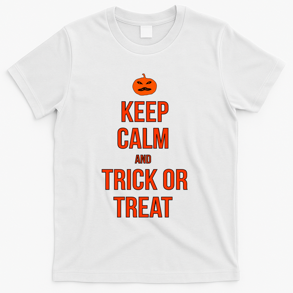 Keep Calm And Trick Or Treat T-Shirt - White
