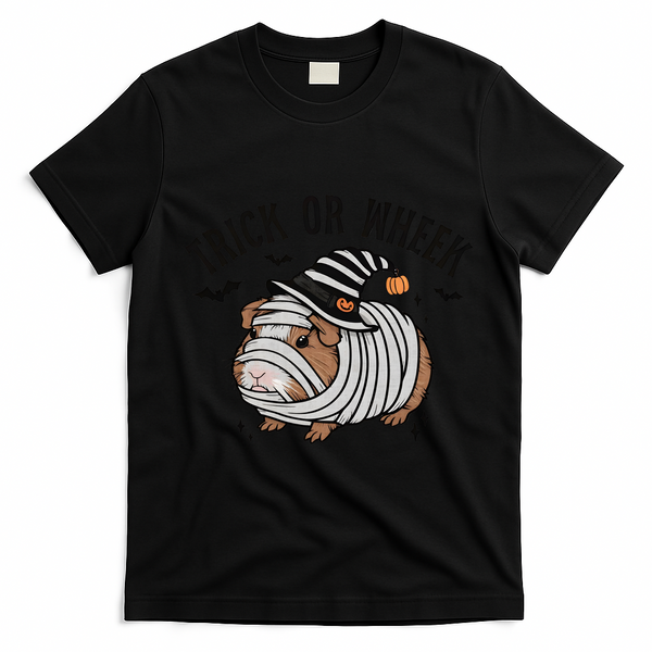 Trick Or Wheek Halloween Guinea Pig T-Shirt - Black