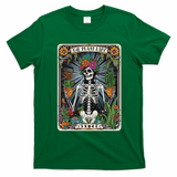 The Plant Lady Funny Mystic Skeleton Tarot Cards Plant Lover T-Shirt - Irish Green