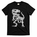 T Rex Skeleton Dino Bones Paleontologist Fossil Dinosaur T-Shirt - Black