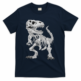 T Rex Skeleton Dino Bones Paleontologist Fossil Dinosaur T-Shirt - Navy