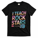 Teacher Rock Star Funny Back To School Guitar Teacher Gift Great Gift T-Shirt - Black