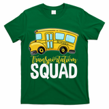 Transportation Squad Retro Bus Aide Back To School Matching T-Shirt - Green