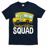 Transportation Squad Retro Bus Aide Back To School Matching T-Shirt - Navy