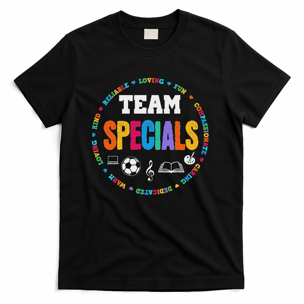 Team Specials Teacher Tribe Squad Back To Primary School T-Shirt - Black