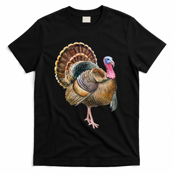 Turkey Vintage Retro Gobble Gobble Thanksgiving Classic Cool Gift T-Shirt - Black