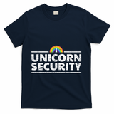 Unicorn Security Funny Cute Police Halloween Costume T-Shirt - Navy