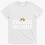 Unicorn Security Funny Cute Police Halloween Costume T-Shirt - White