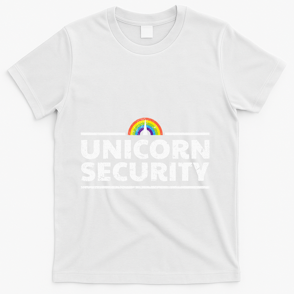 Unicorn Security Funny Cute Police Halloween Costume T-Shirt - White