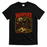 Vampurr Bites Again Halloween Vintage Retro T-Shirt - Black