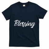 Vintage Blessing In Disguise Halloween Costume T-Shirt - Navy Blue