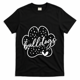 Vintage Bulldogs Team Pride School Spirit Back To School T-Shirt - Black