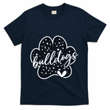 Vintage Bulldogs Team Pride School Spirit Back To School T-Shirt - Navy