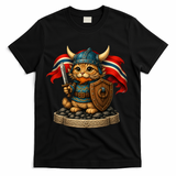 Viking Cat Norway Norwegian T-Shirt - Black