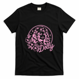 Vintage Dolly Floral Graphic Music Fans T-Shirt - Black