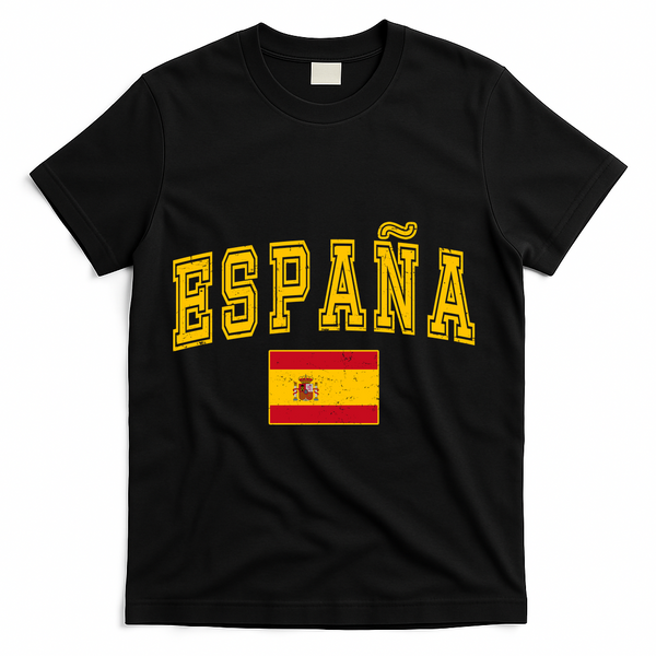 Vintage España Spanish Culture Enthusiasts T-Shirt - Black
