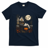 Vintage Halloween Opossum Pumpkin Trick Or Treating T-Shirt - Navy Blue