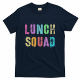 Vintage Lunch Squad Back To School Office Food Service Crew T-Shirt - Navy
