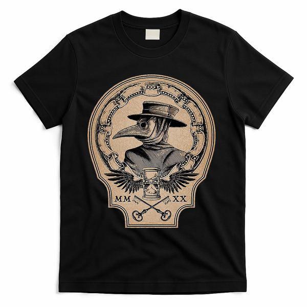 Vintage Plague Doctor T-Shirt - Black