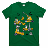 Vehicles Truck Halloween Construction Pumpkin T-Shirt - Green