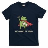 We Admin At Dawn Assistant Principal Frog T-Shirt - Navy Blue