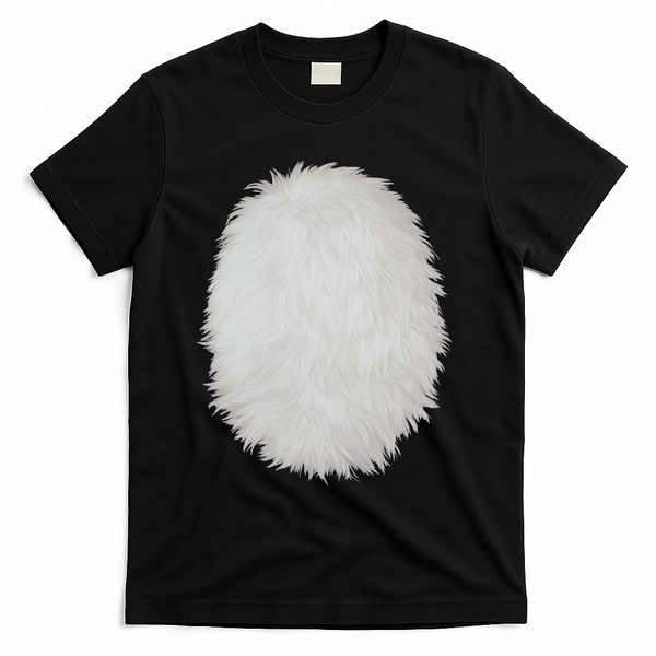 White Belly Costume Diy Cosplay Panda Bear Cat Skunk Deer T-Shirt - Black