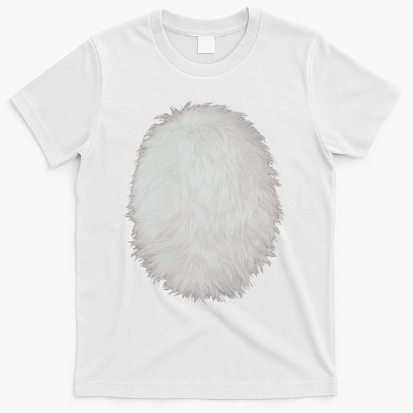 White Belly Costume Diy Cosplay Panda Bear Cat Skunk Deer T-Shirt - White