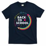 Welcome Back To School First Day Of School Cute Teachers T-Shirt - Navy