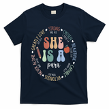 Women Bible Verse Christian Para God Says Back To School T-Shirt - Navy