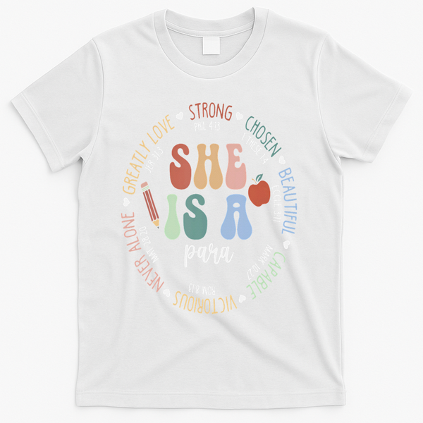 Women Bible Verse Christian Para God Says Back To School T-Shirt - White