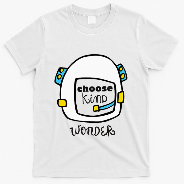 Wonder Choose Kind Auggie Choose Kind Space Helmet T-Shirt - White