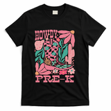 Western Howdy Pre K Back To School Preschool Teacher T-Shirt - Black