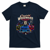 Cruisin' Woodward M1 2026 Detroit To Pontiac Neon T-Shirt - Navy Blue
